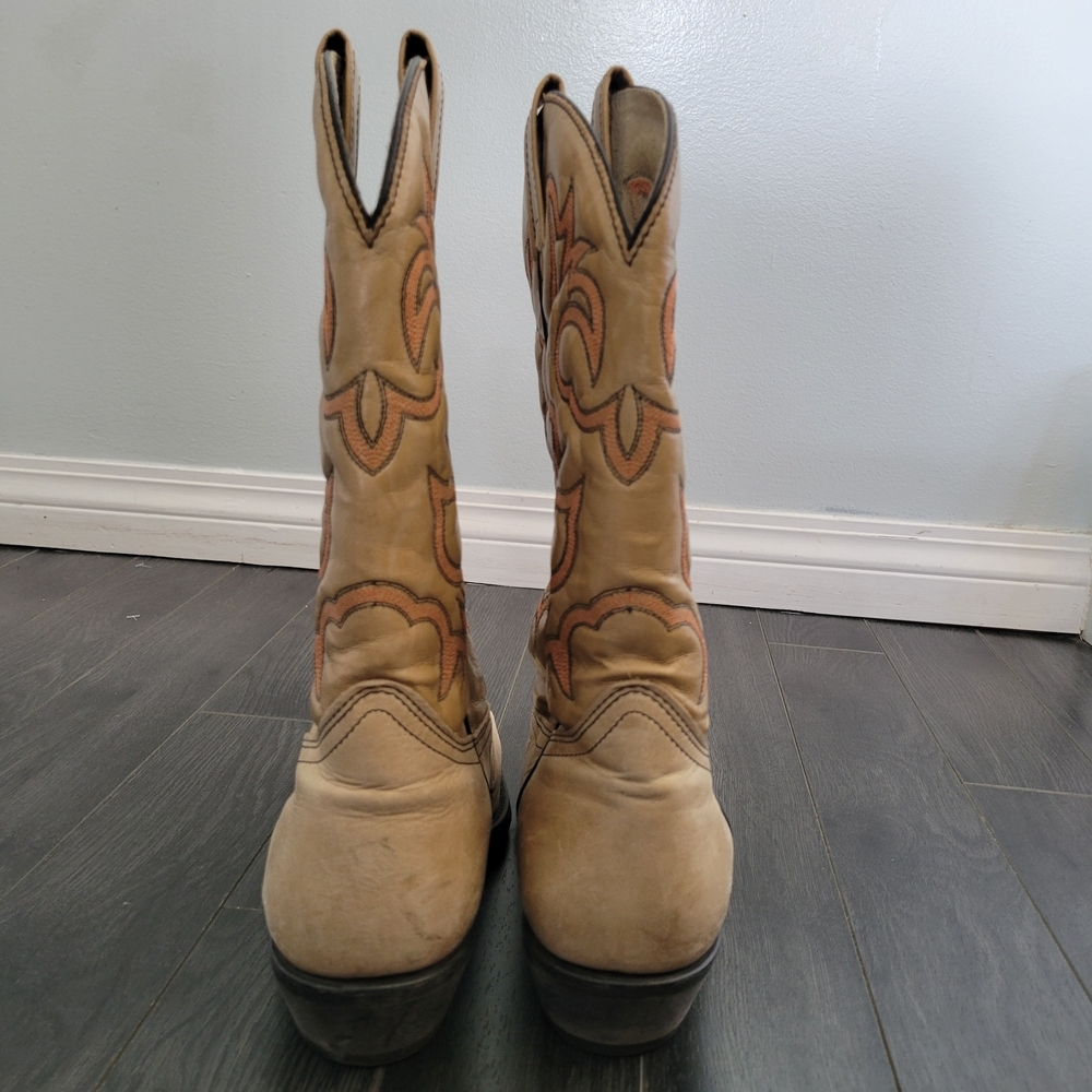 VTG BULLRIDER Cowboy Boots Mens Size US 8.5 Womens US 10.5 Western - Picture 6 of 9